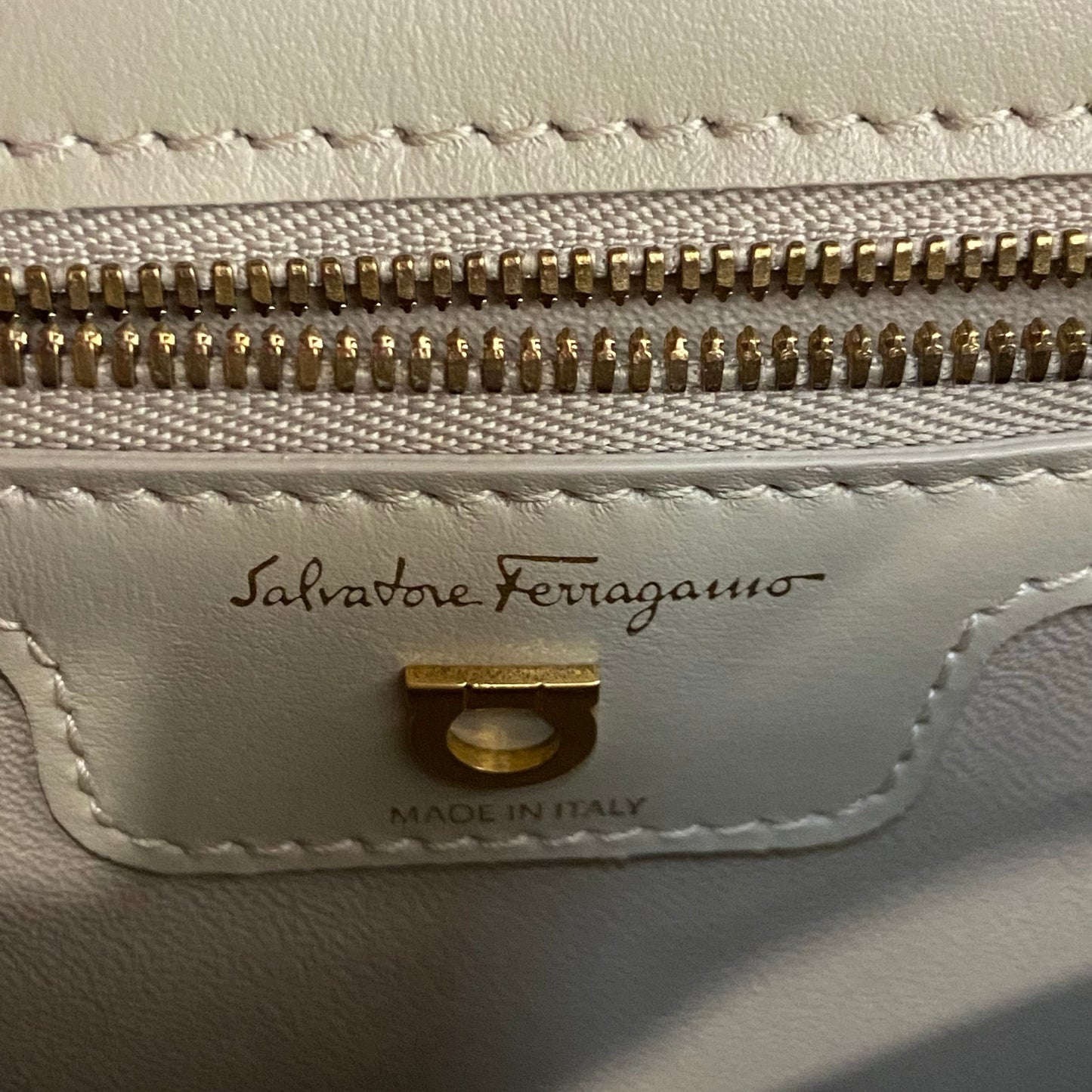 FERRAGAMO Gancini Turnlock Flap Bag Gancini Quilted Leather